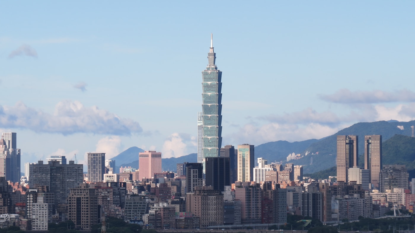 Pemandangan Taipei 101 di Taiwan